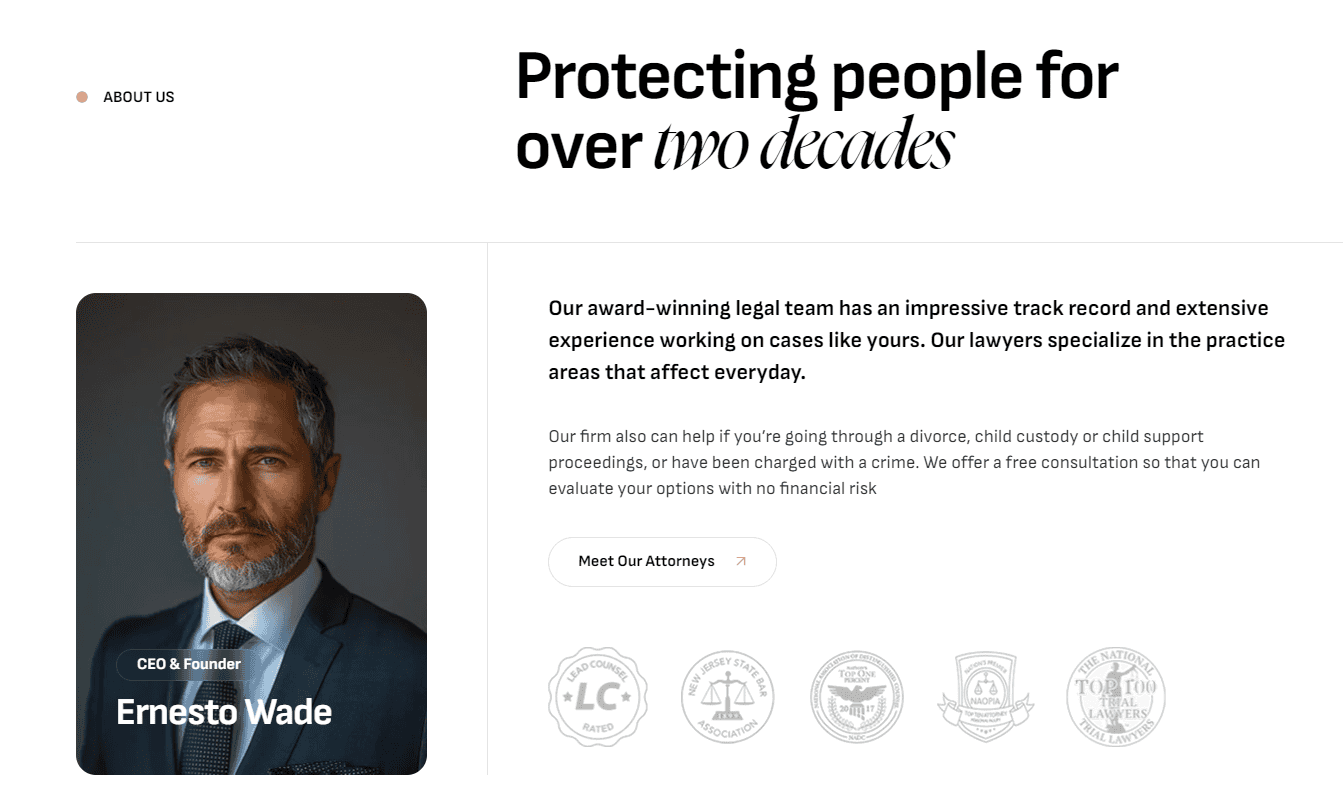 Legal practice website