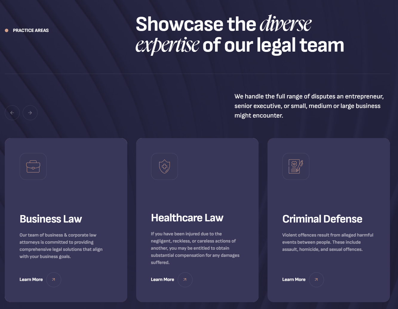 Legal practice website